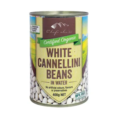 Certified Organic White Cannellini Beans in Water