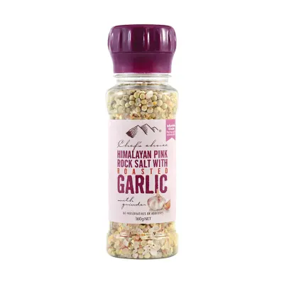 Himalayan Pink Rock Salt with Roasted Garlic – Grinder