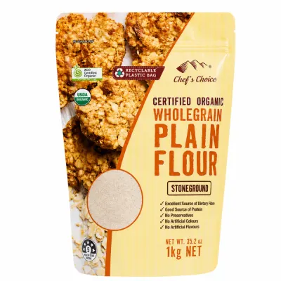 Certified Organic Stoneground Wholegrain Plain Flour