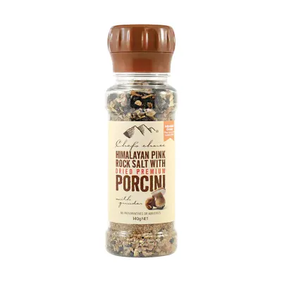 Himalayan Pink Rock Salt with Dried Premium Porcini – Grinder