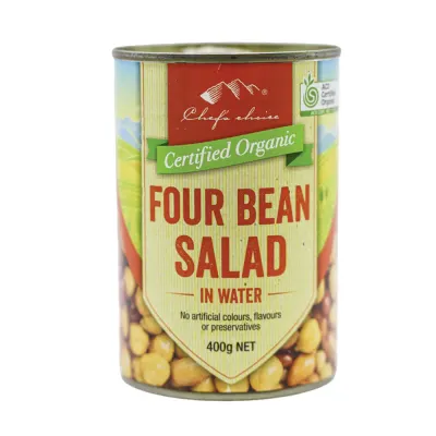 Certified Organic Four Bean Salad in Water