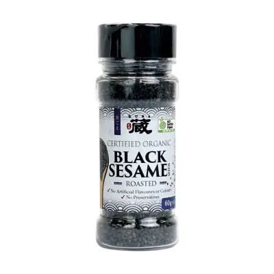 Certified Organic Black Sesame Seeds Roasted