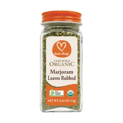 Certified Organic Marjoram Leaves Rubbed