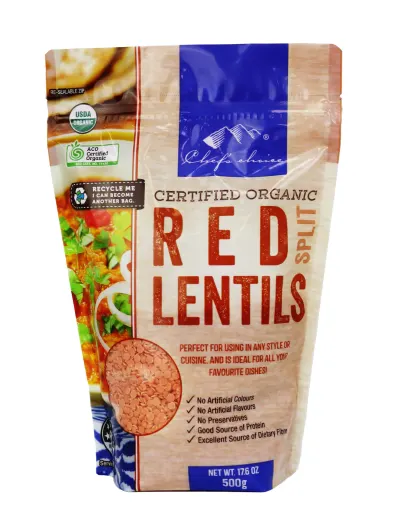 Certified Organic Red Split Lentils