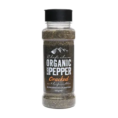 Certified Organic Black Pepper Cracked – Sprinkler