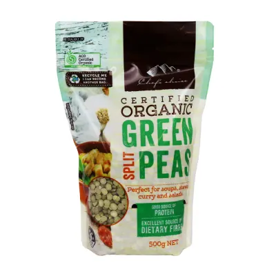 Certified Organic Green Split Peas