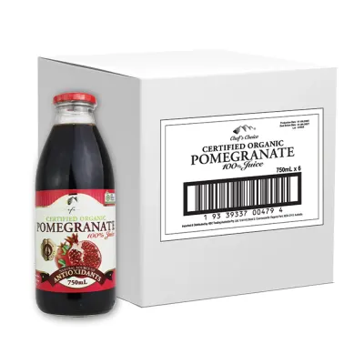 Certified Organic 100% Pure Pomegranate