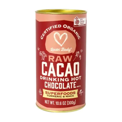 Certified Organic Raw Cacao Drinking Hot Chocolate with Superfoods